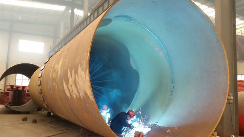 Qatar gypsum rotary kiln working site 